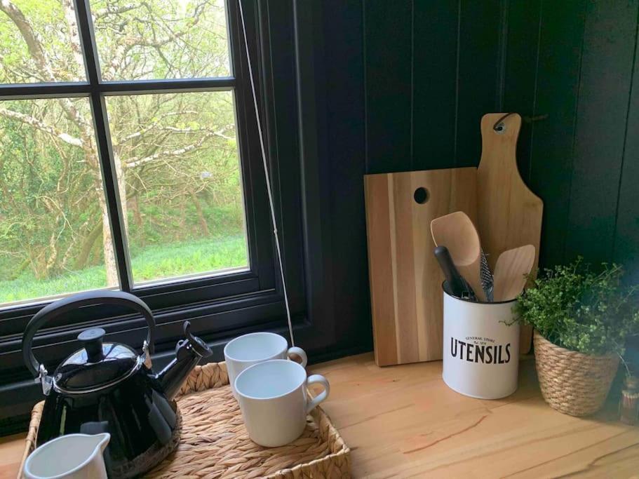 Cornwall Woodland Shepherd'S Hut - Dennis Hut 博德明 外观 照片