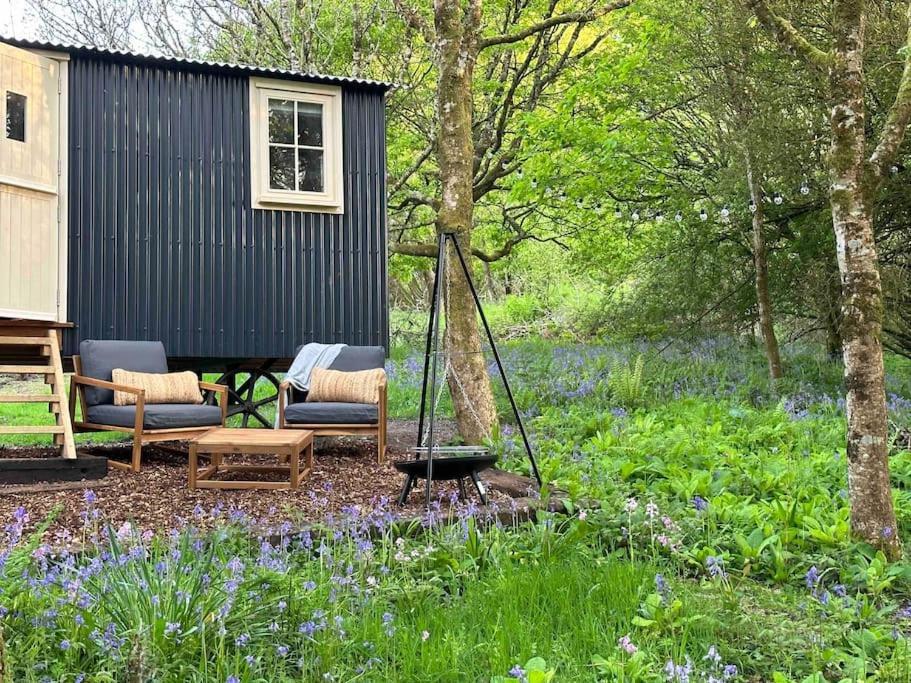Cornwall Woodland Shepherd'S Hut - Dennis Hut 博德明 外观 照片